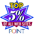 Point award badge: Top 5% of All Web Sites