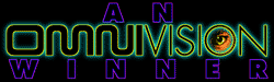 An Omnivision Winner badge in neon green lettering