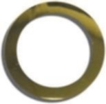 A plain gold ring, slightly blurred