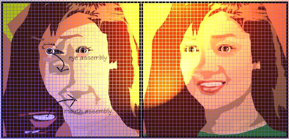 Two side-by-side portraits of a smiling young woman, one digitally altered